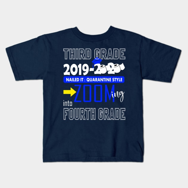 third grade zooming into fourth grade..third grade graduation gift Kids T-Shirt by DODG99